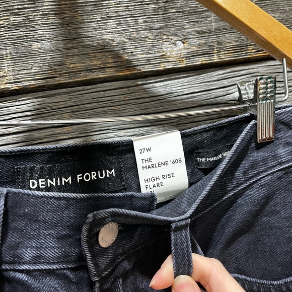 DENIM FORUM Marlene 60s High Rise Flare Jeans - Picture 8 of 9